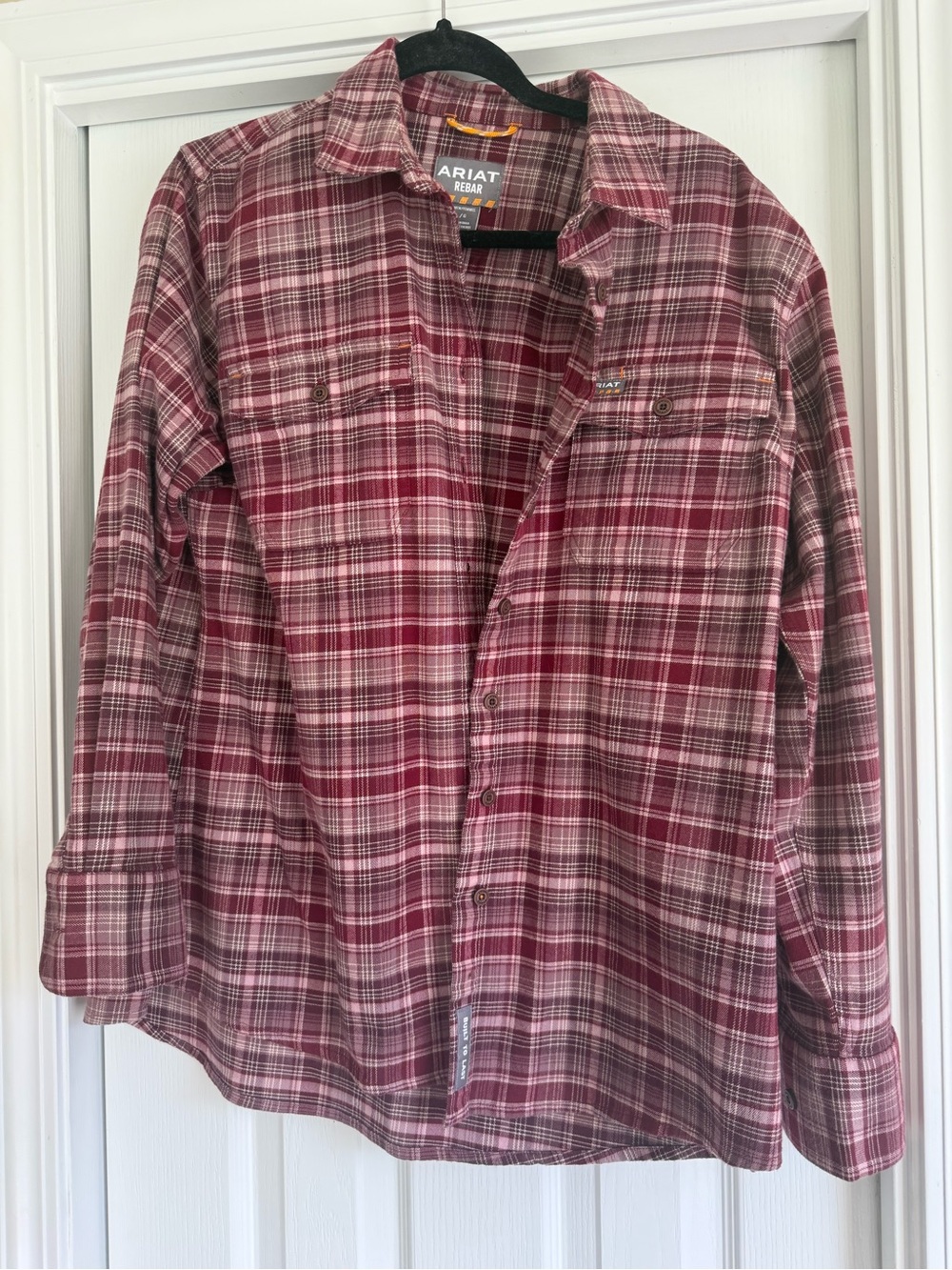 Ariat Women’s Burgundy Plaid Button-Down Work Shirt